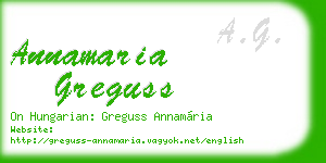 annamaria greguss business card